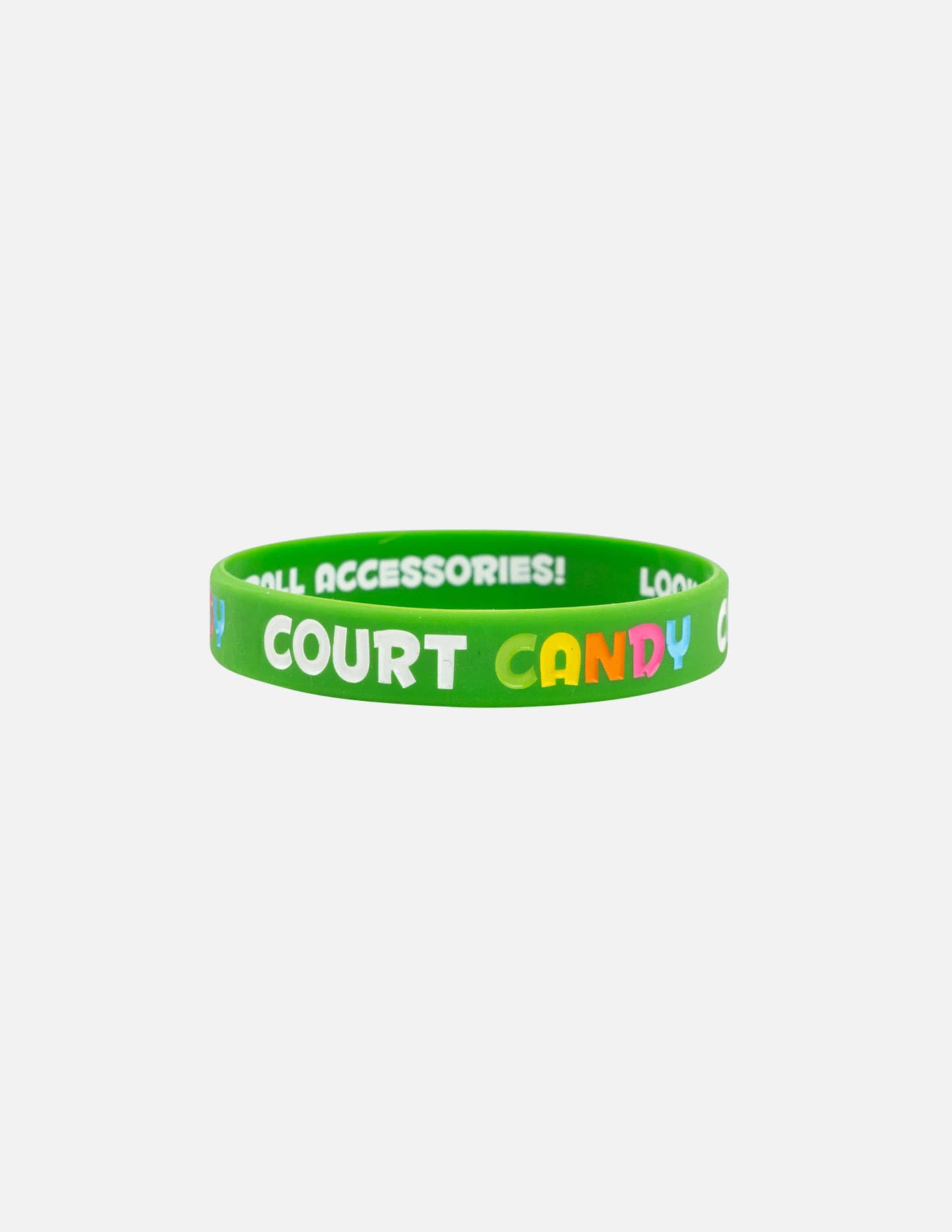 Green Court Candy Basketball Silicone Wristbands Men Women Youth Mens Womans