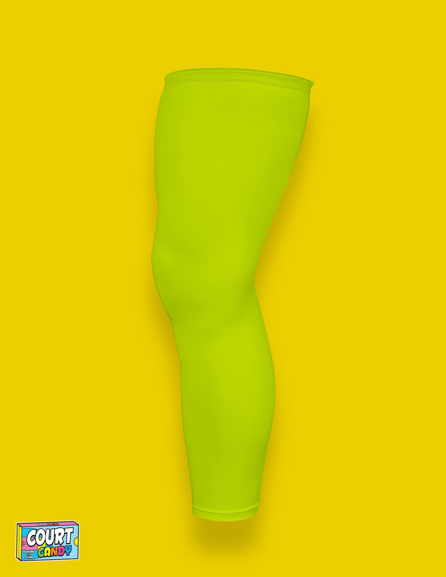 Neon Court Candy Basketball Compression Leg Sleeve Leg Sleeves Breathable Polyester Spandex Single Leg Sleeve Knee Sleeve One Leg Compression Pant Single Leg Tight Running Sleeve Supportive Men Women Youth Mens Womans