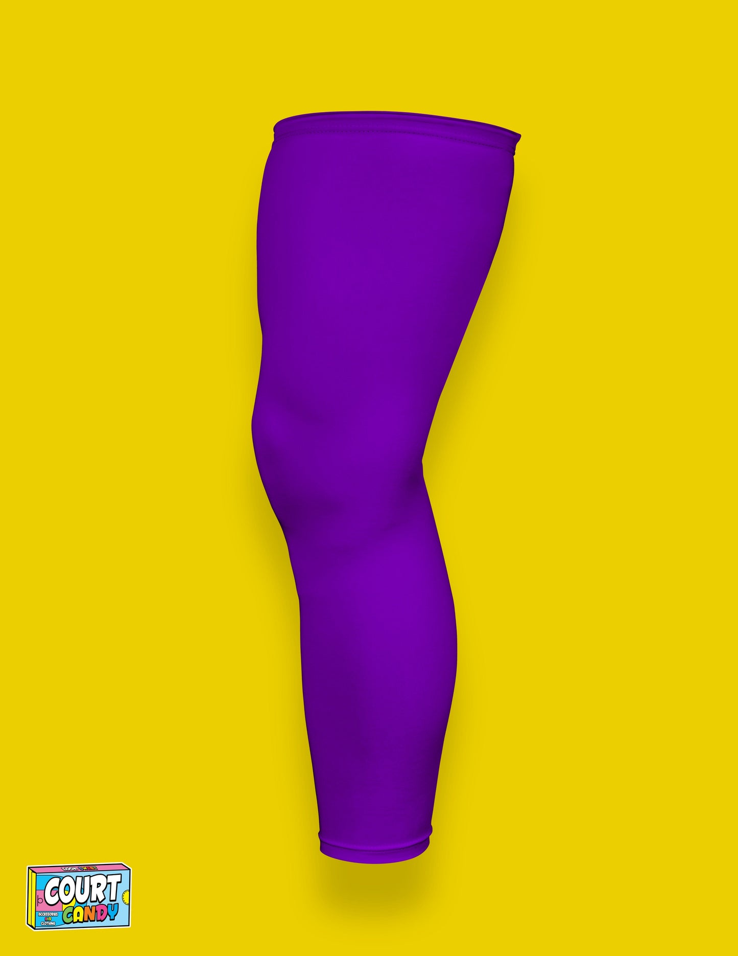 Purple Court Candy Basketball Compression Leg Sleeve Leg Sleeves Breathable Polyester Spandex Single Leg Sleeve Knee Sleeve One Leg Compression Pant Single Leg Tight Running Sleeve Supportive Men Women Youth Mens Womans