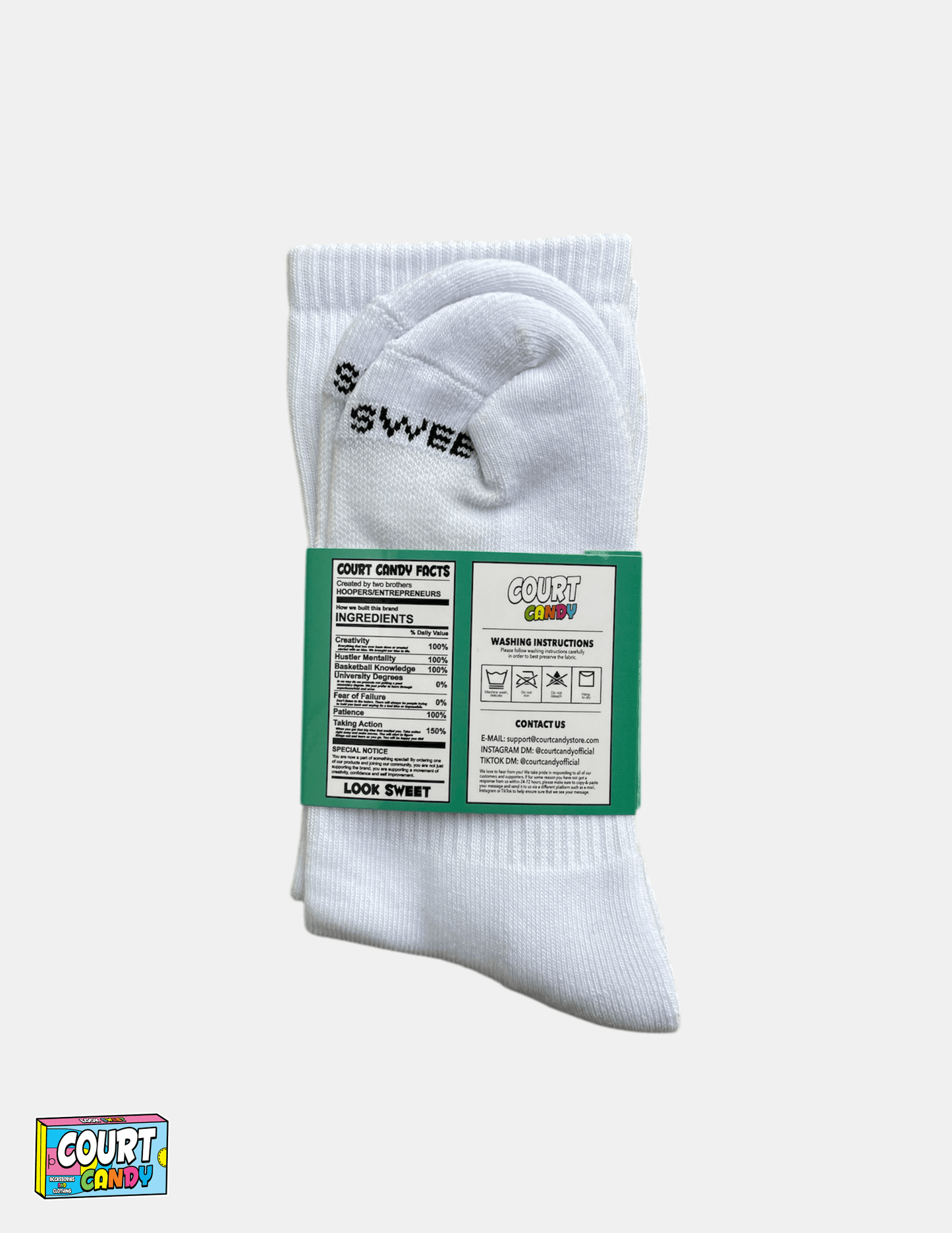 White Court Candy Basketball Crew Socks Cotton Breathable Athletic Comfortable Men Women Youth Mens Womans 3 Pack