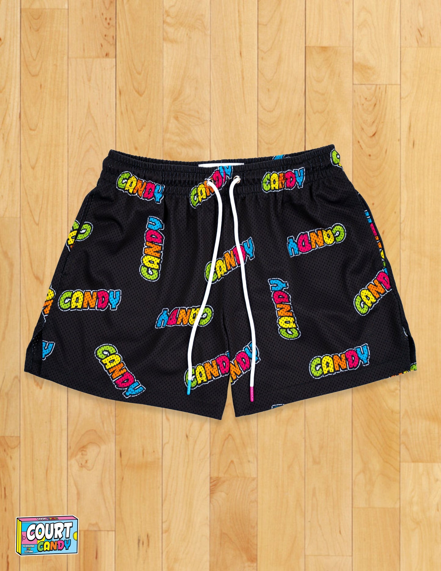 MESH SHORTS - CANDY CLUSTER (BLACK)