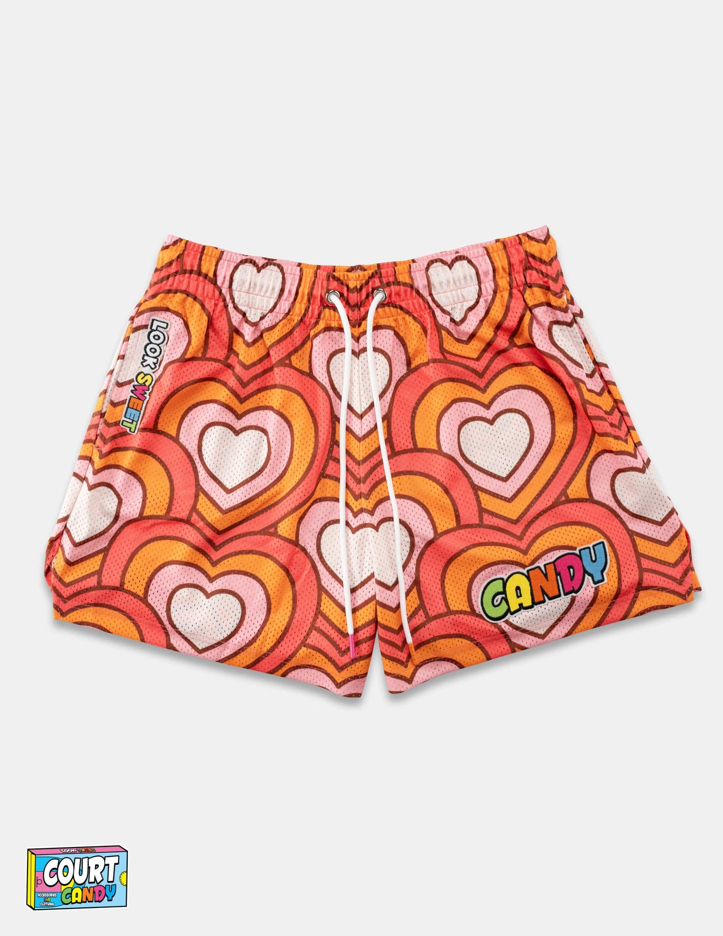 MESH SHORTS - GROOVY HEARTS