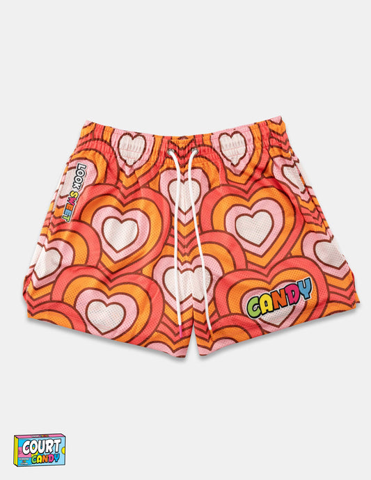 MESH SHORTS - GROOVY HEARTS