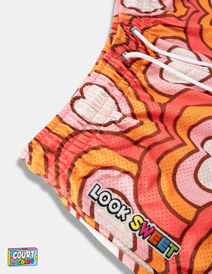 MESH SHORTS - GROOVY HEARTS