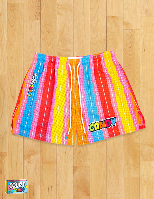 MESH SHORTS - SOUR STRIPES (TROPICAL)