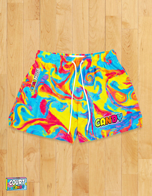 MESH SHORTS - SWIRL (SUPERMAN)